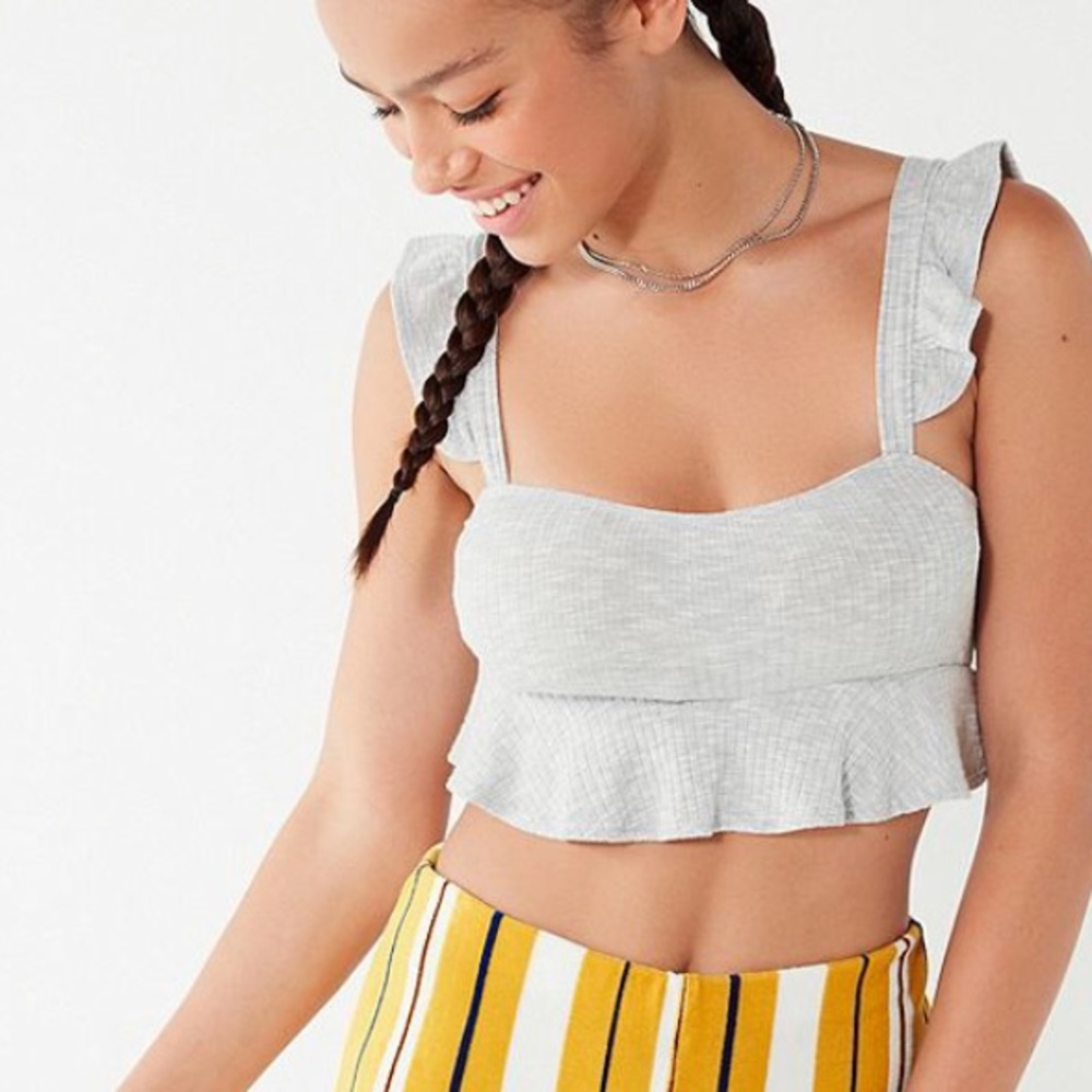 URBAN OUTFITTERS: FLUTTER CROPPED TANK TOP